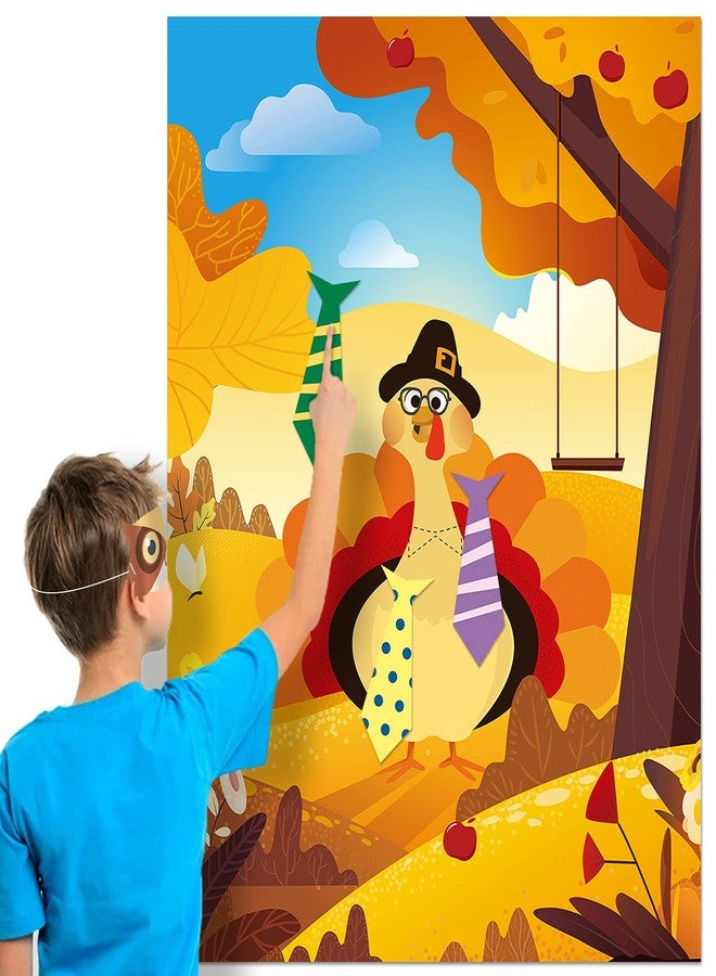 WEEPA Pin The Tie and Bow on The Turkey Game Thanksgiving Games Friendsgiving Party Decorations - Image 4